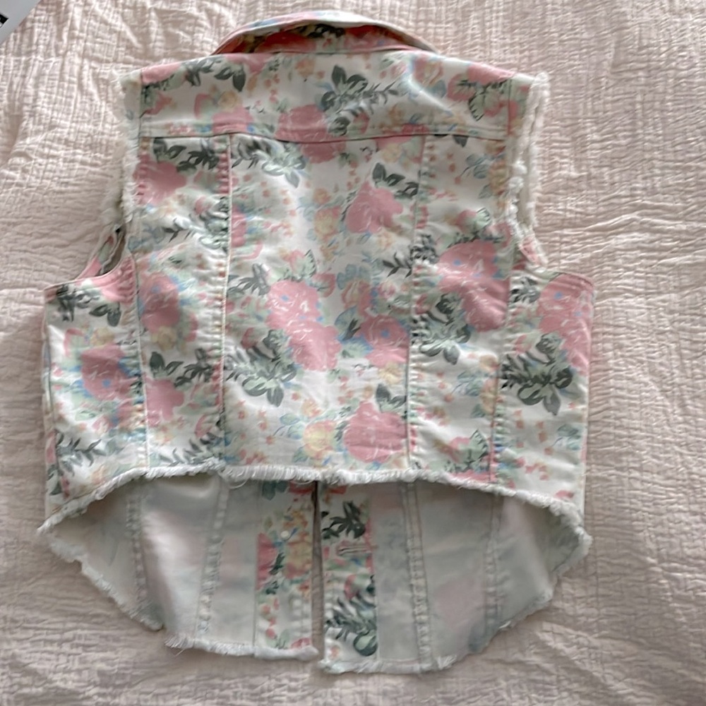 Ci Sono size S floral denim vest - Picture 6 of 6